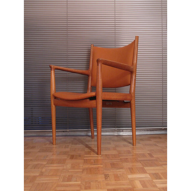 Oak & Leather  JH513  Armchair by Johannes Hansen - 1962