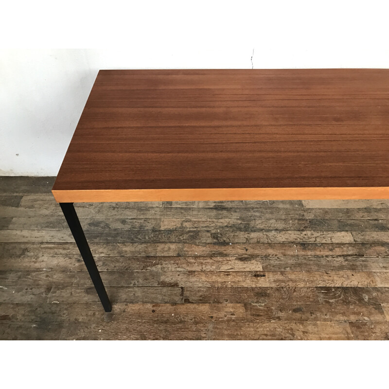 Teak table modernist minimalist design by Dieter Waeckerlin - 1950s