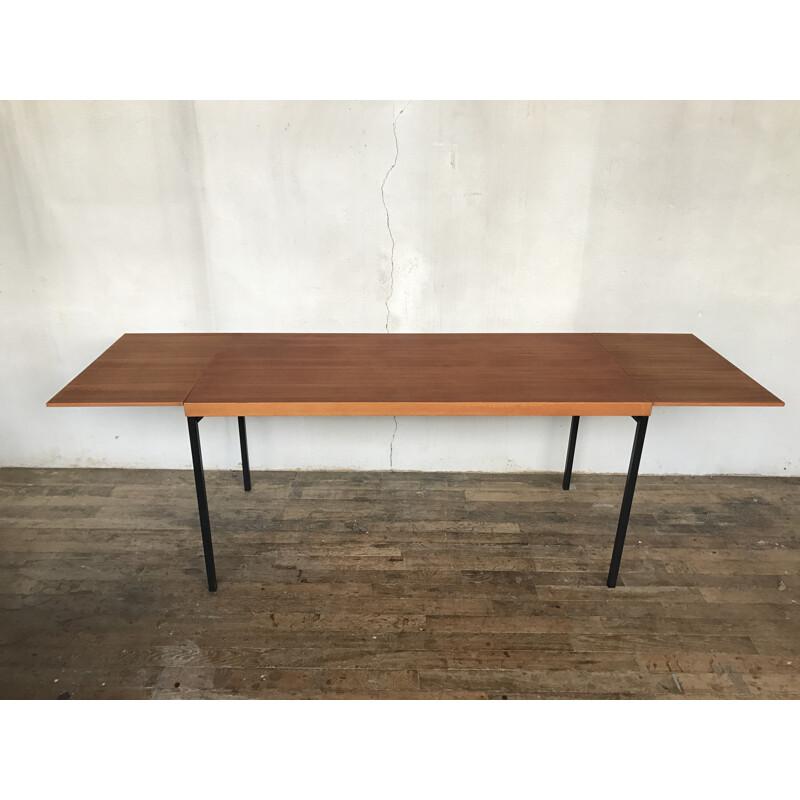 Teak table modernist minimalist design by Dieter Waeckerlin - 1950s