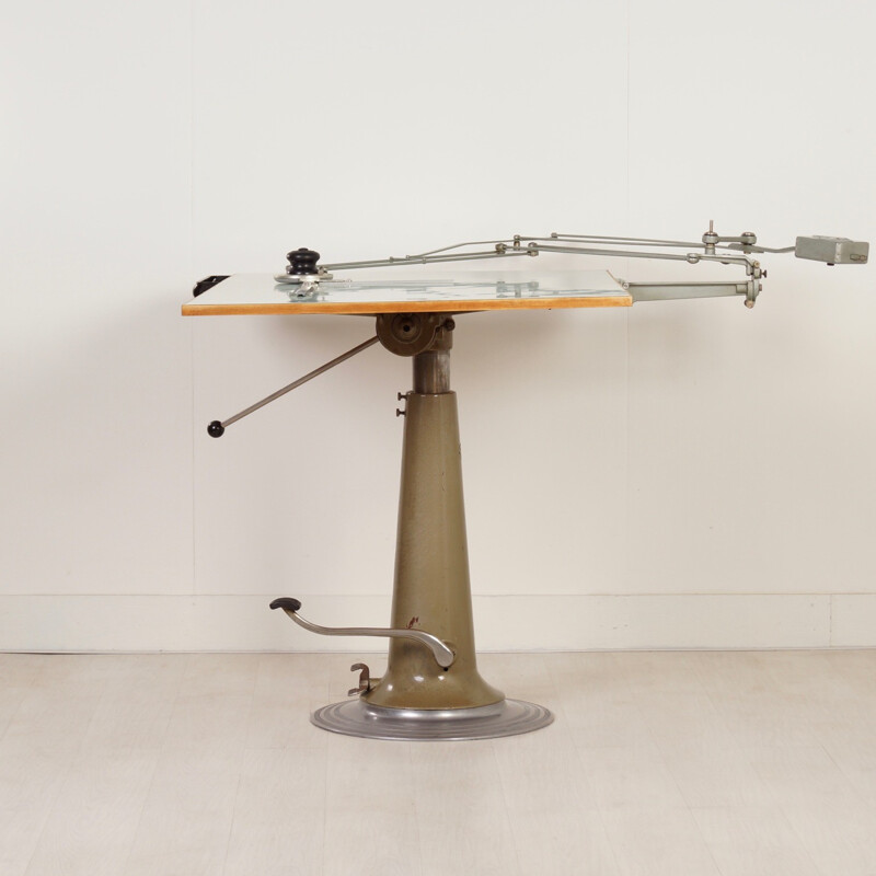 Industrial Drafting Table by Nike Hydraulics - 1950s