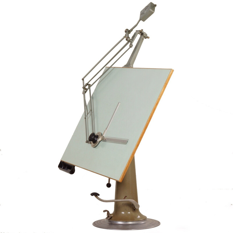 Industrial Drafting Table by Nike Hydraulics - 1950s