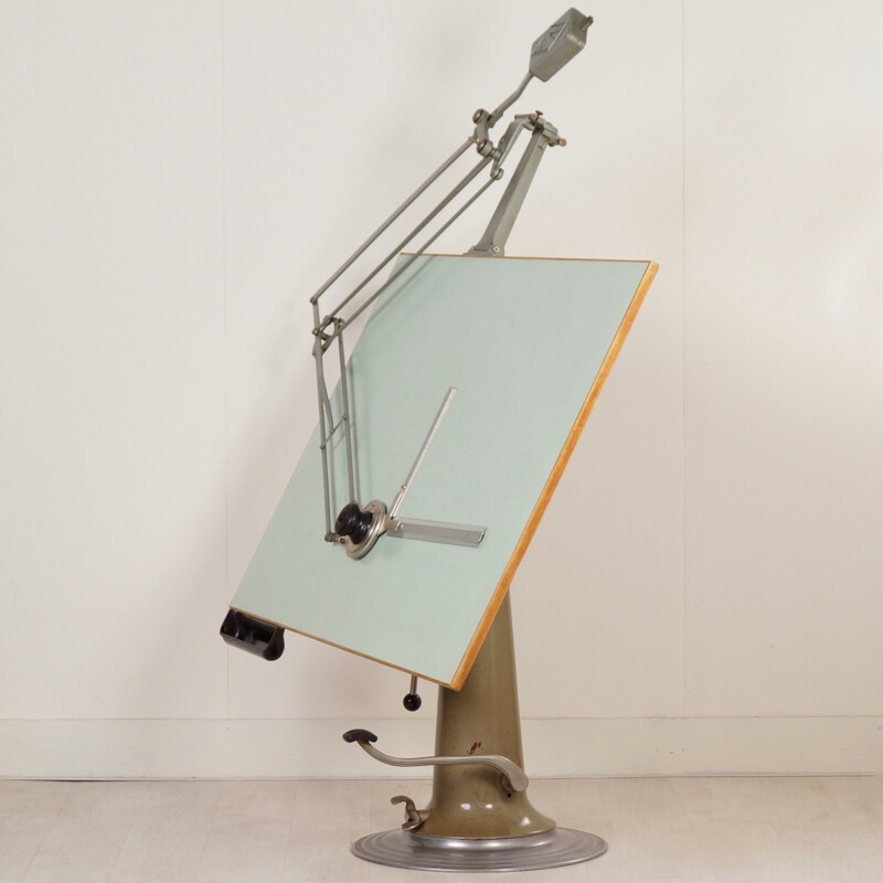 Industrial Drafting Table by Nike Hydraulics - 1950s