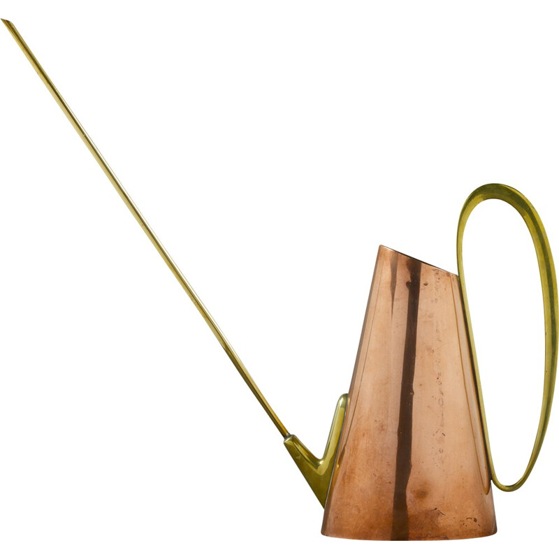 Vintage copper and brass watering can produced by Illum Bolighus - 1950s