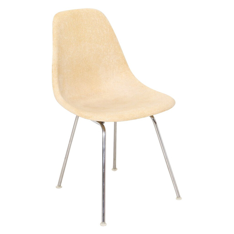 "DSX" parchment color chair, Charles et Ray EAMES - 1950s