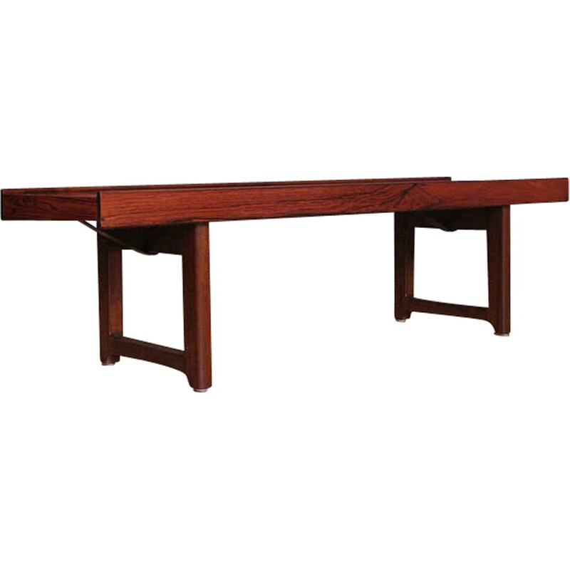 Rosewood Krobo Bench With Planter by Torbjorn Afdal - 1960s