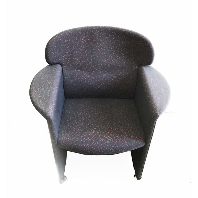 Vintage Italiaanse stoffen fauteuil - 1980