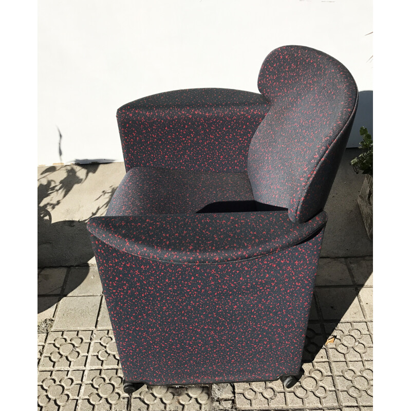 Vintage Italiaanse stoffen fauteuil - 1980