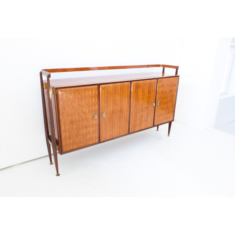 Rosewood Credenza with Bar from Consorzio Esposizione Mobili Cantù - 1950s