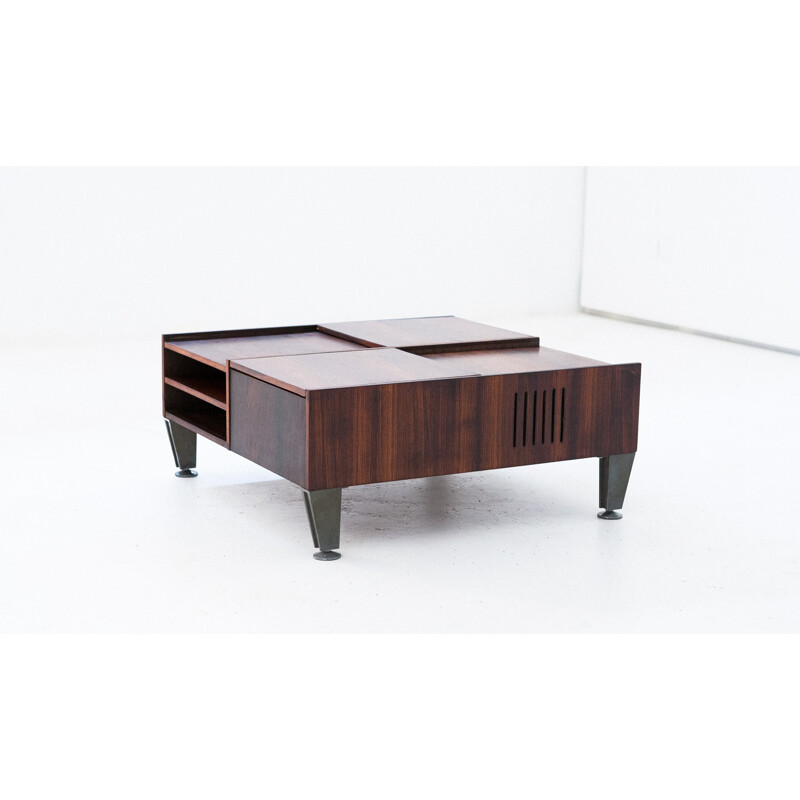 Multifunctional Italian Rosewood Coffee Table - 1960s