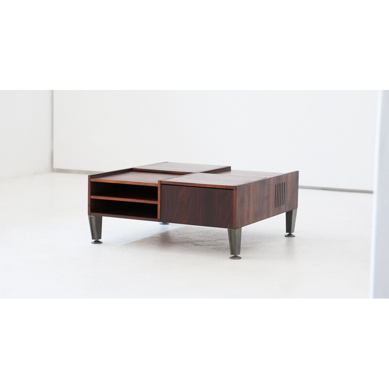 Multifunctional Italian Rosewood Coffee Table - 1960s