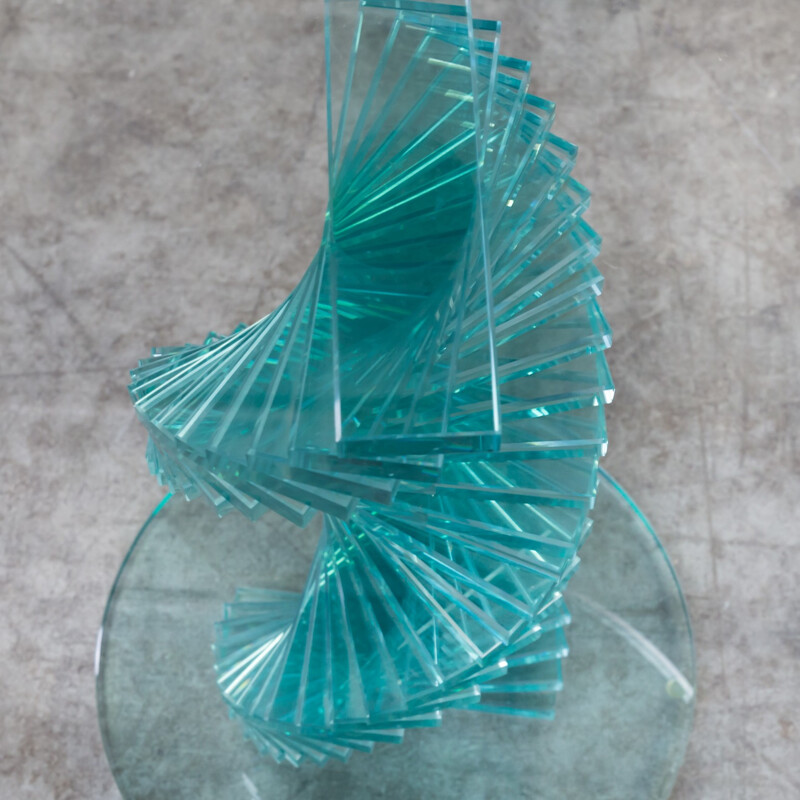 Ravello spiral glass side table - 1980s