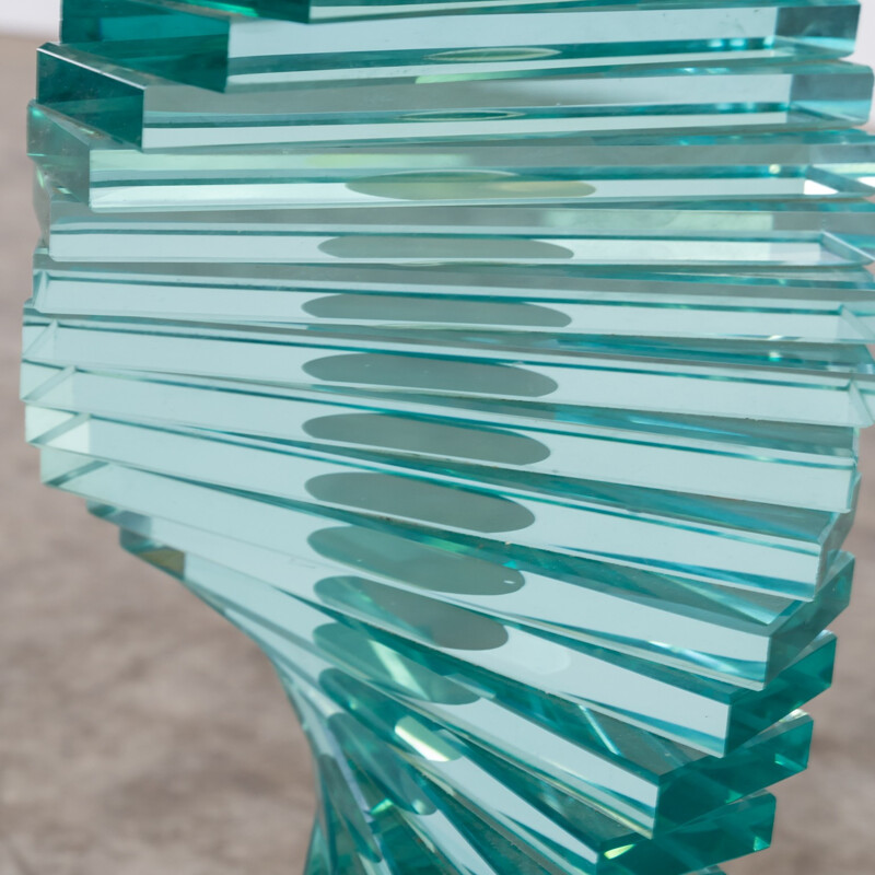 Ravello spiral glass side table - 1980s