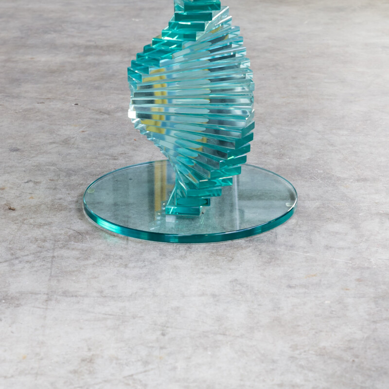 Table d'appoint en verre spirale de Ravello - 1980