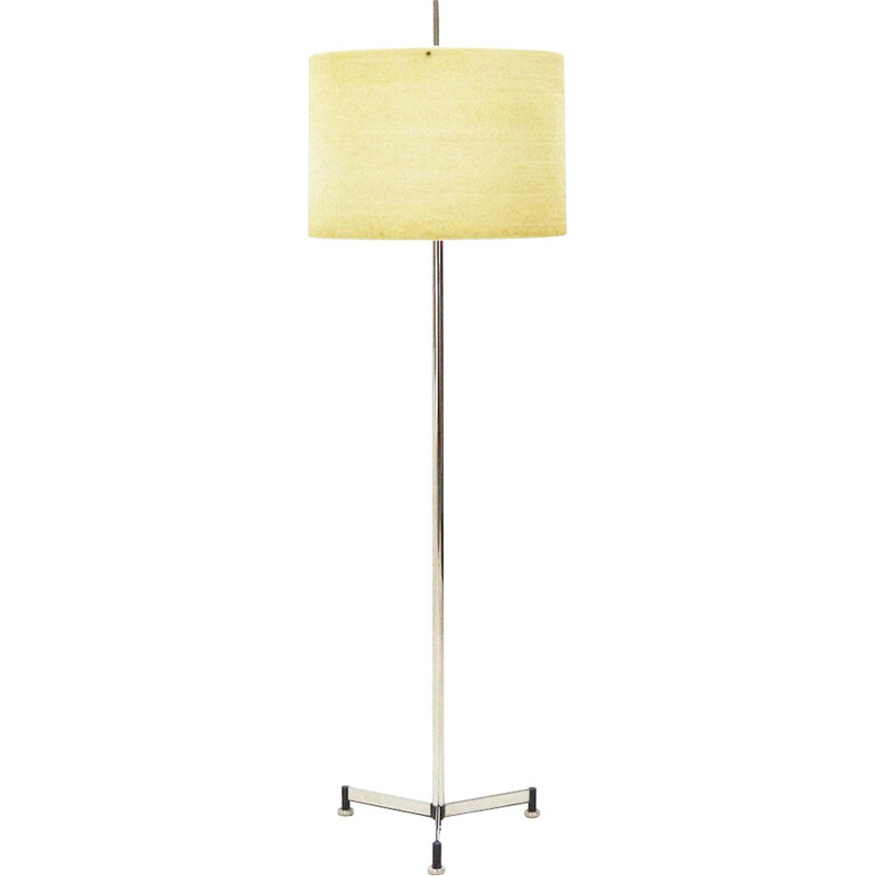 Floor lamp with tripodal base and resin shade - 1960s