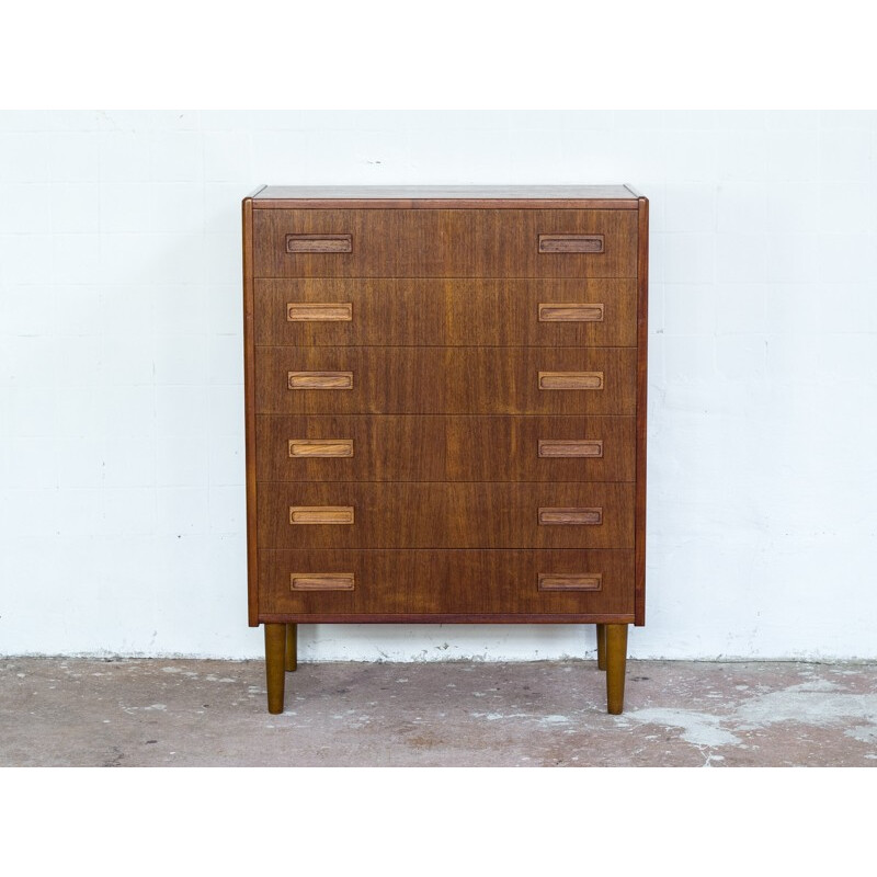 Vintage chest of 6 drawers in teak by Westergaard - 1960s