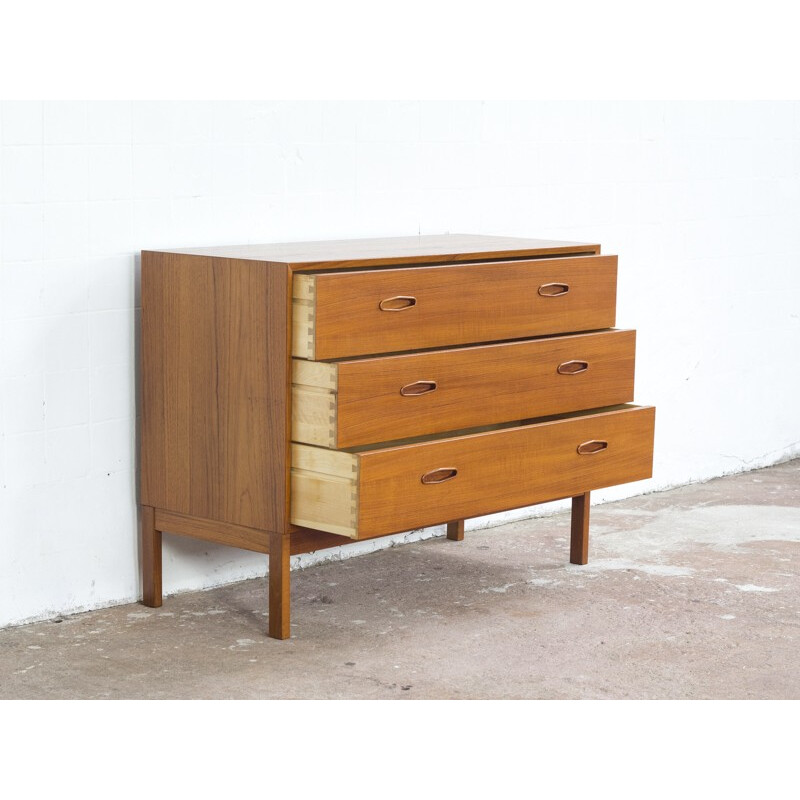 Chest of 3 drawers in teak by Nils Jonsson for Troeds - 1960s