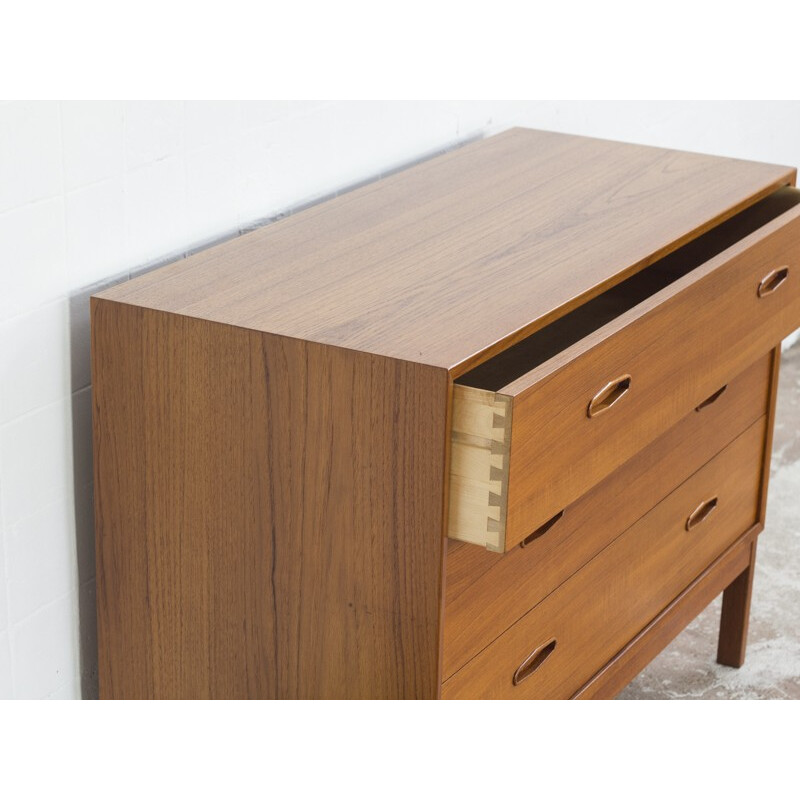 Chest of 3 drawers in teak by Nils Jonsson for Troeds - 1960s