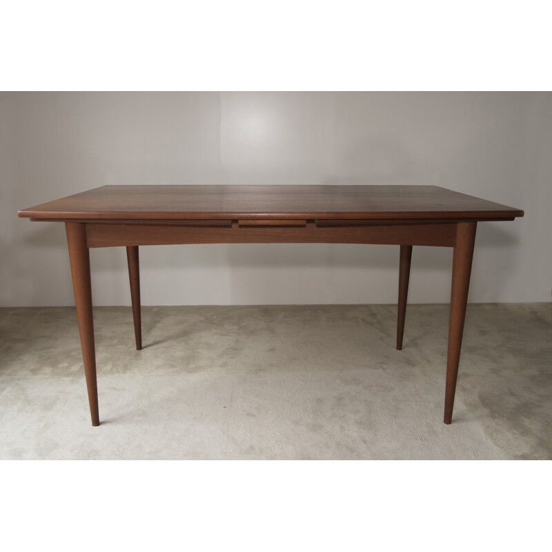 Extendable vintage teak dining table - 1950s