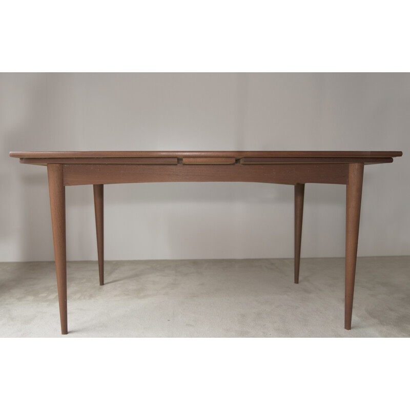 Extendable vintage teak dining table - 1950s