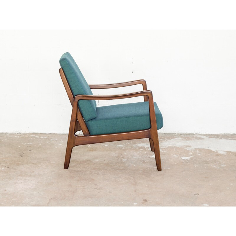 Fauteuil lounge vert de Kindt-Larsen pour France & Daverkosen - 1950