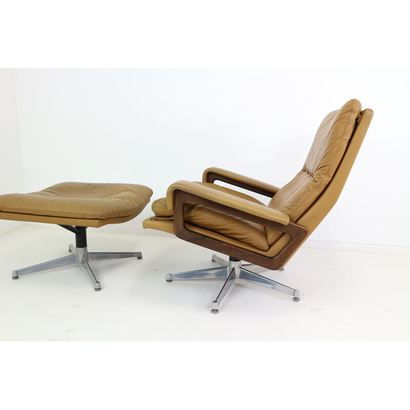 King Swivel Chair and Ottoman by André Vandenbeuck for Strassle - 1960s