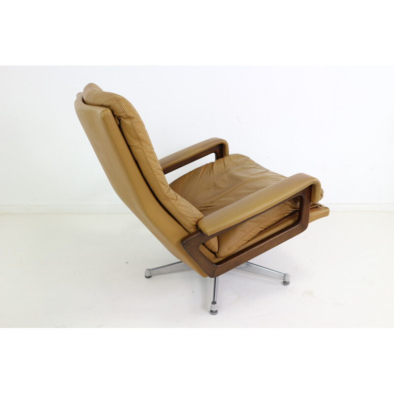 King Swivel Chair and Ottoman by André Vandenbeuck for Strassle - 1960s