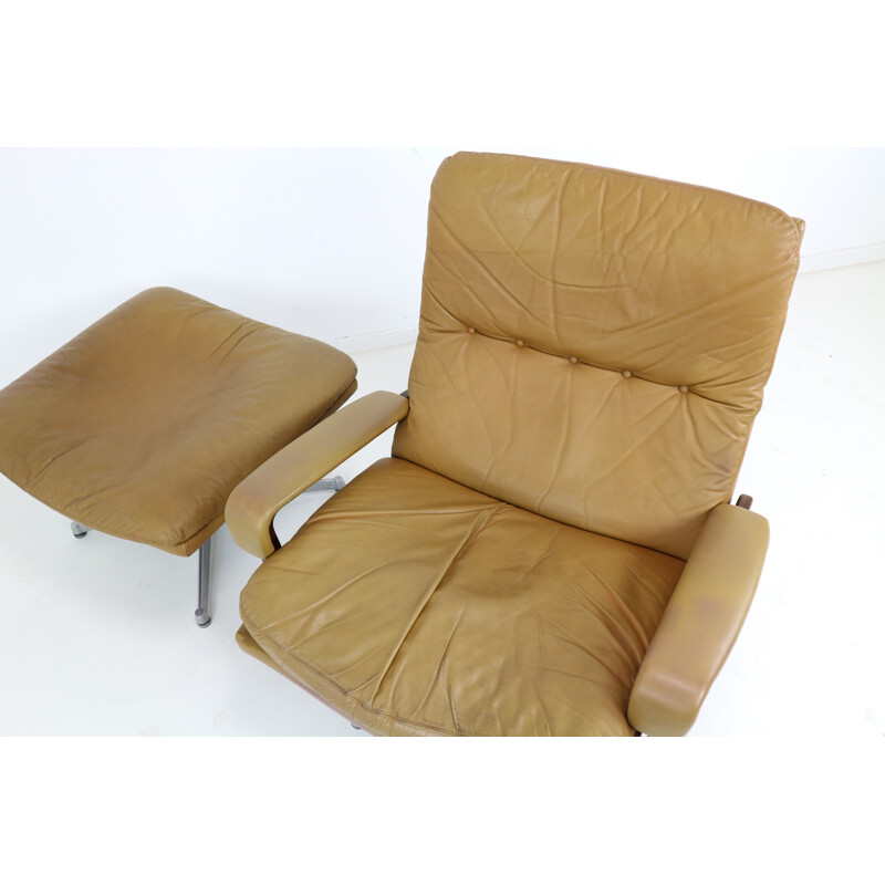 King Swivel Chair and Ottoman by André Vandenbeuck for Strassle - 1960s