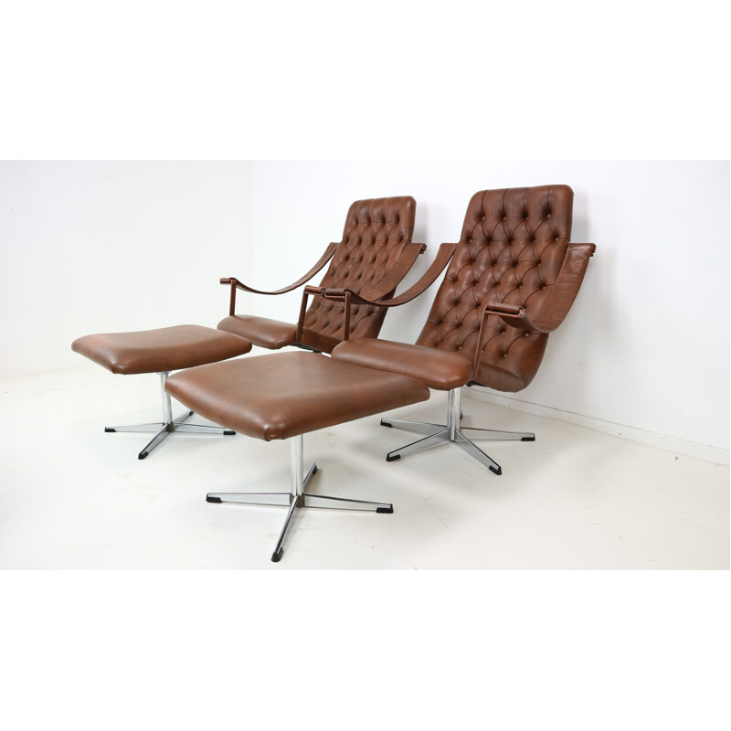Lounge Chair with Matching Ottoman by Geoffrey Harcourt - 1960s