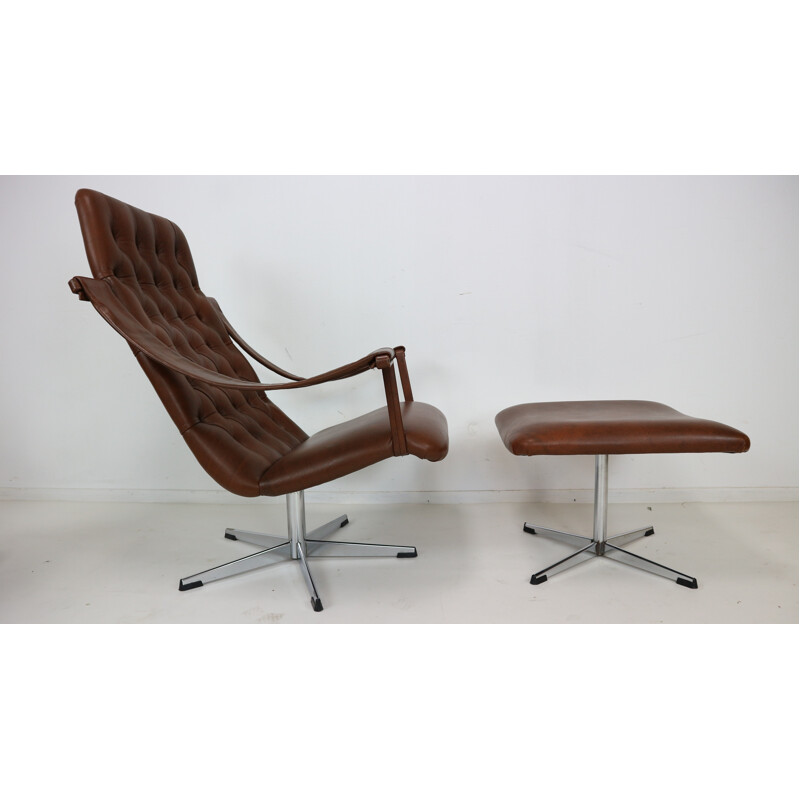 Lounge Chair with Matching Ottoman by Geoffrey Harcourt - 1960s