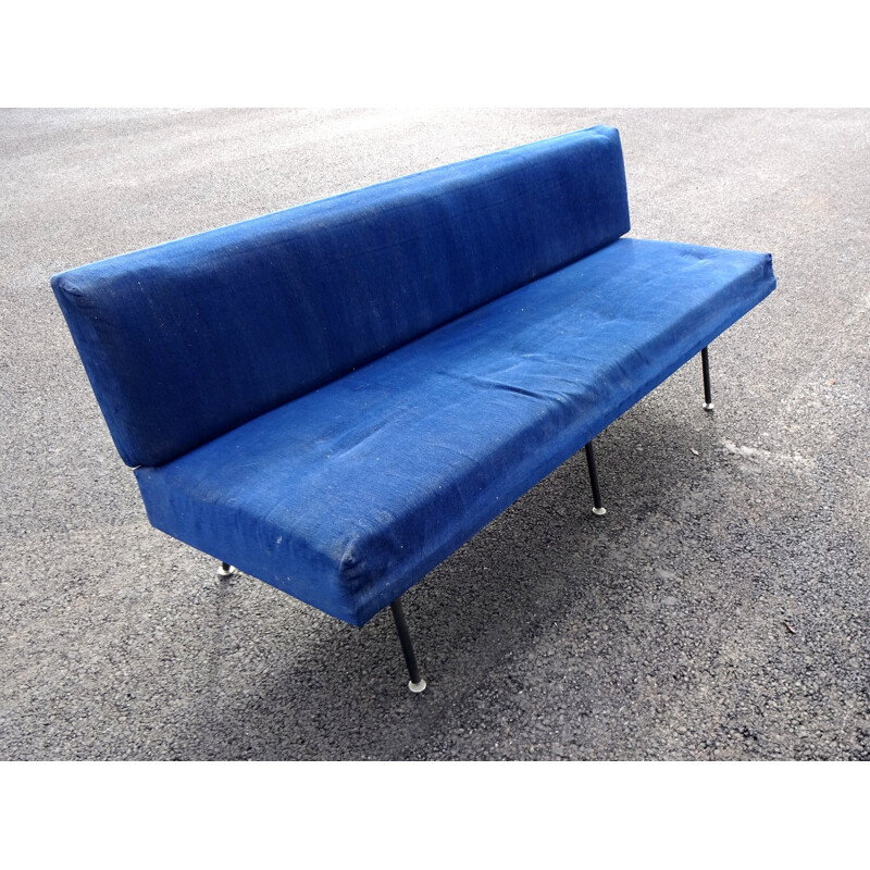 Blue Vintage model 32 sofa by Florence Knoll - 1960s