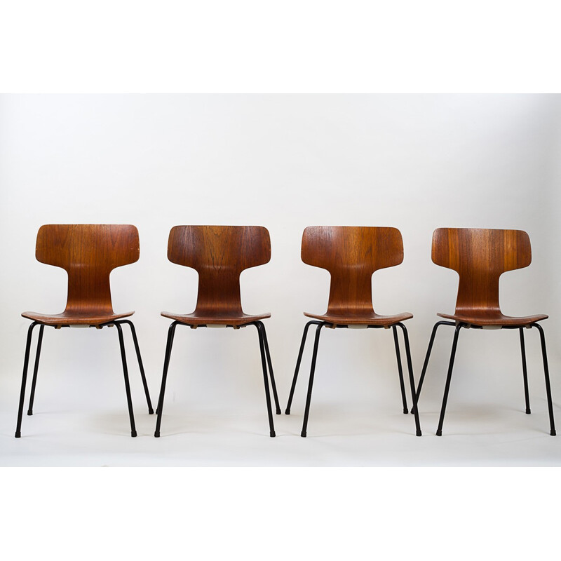 Set of 4 chairs 3103 by Arne Jacobsen - 1967