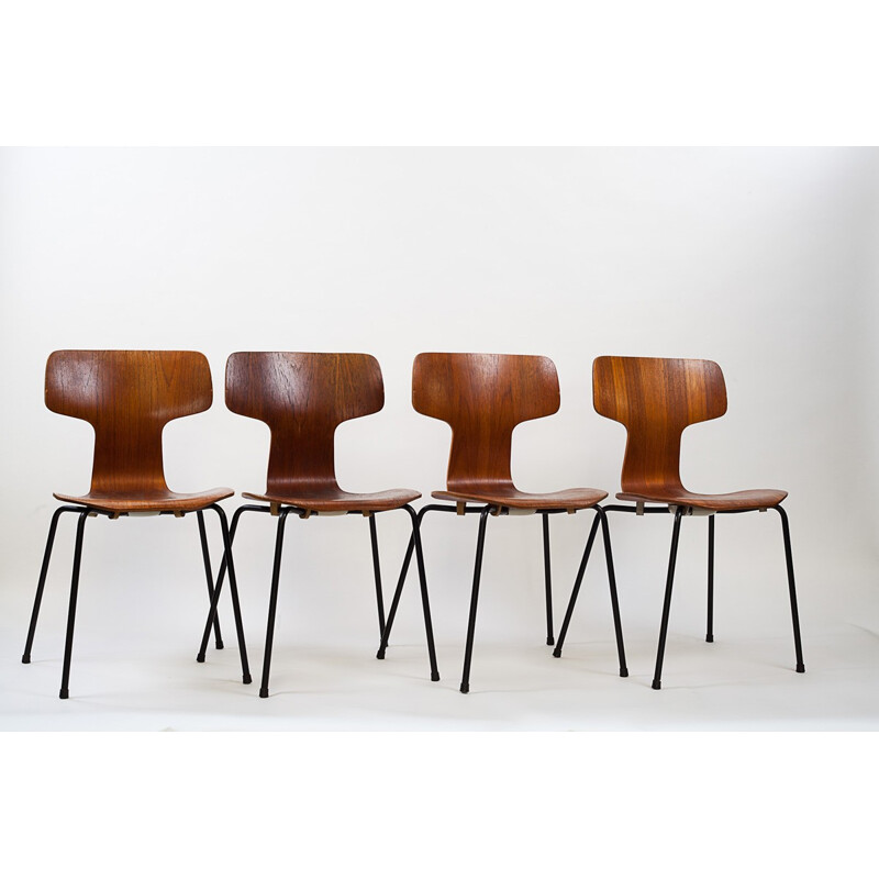 Set of 4 chairs 3103 by Arne Jacobsen - 1967