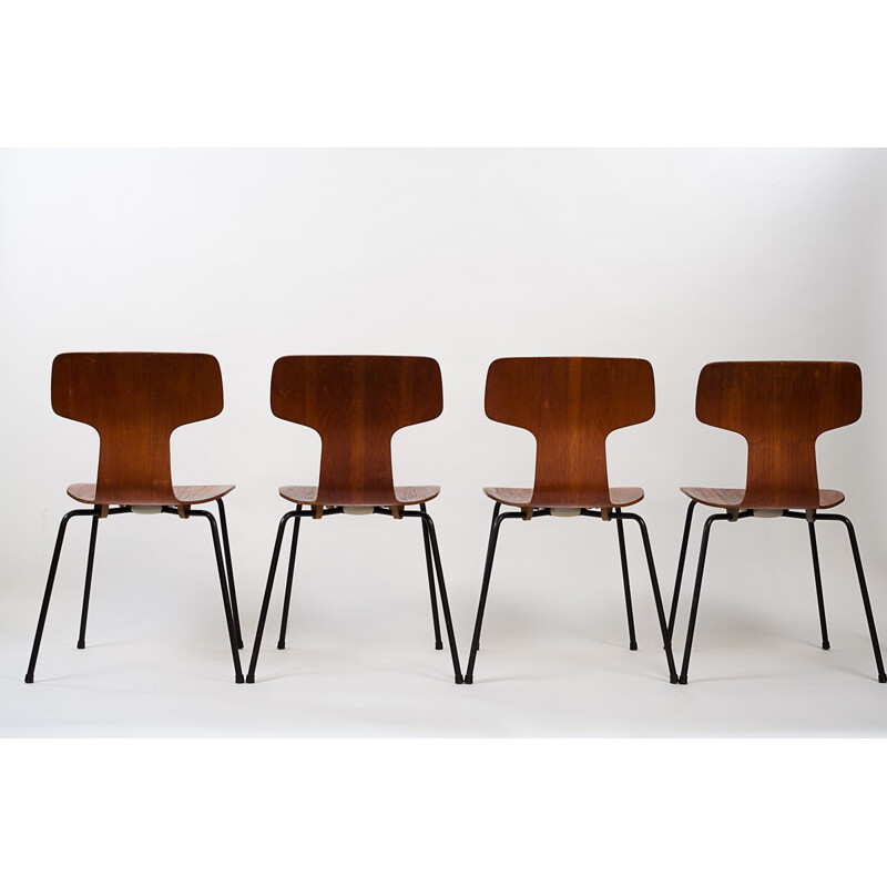 Set of 4 chairs 3103 by Arne Jacobsen - 1967