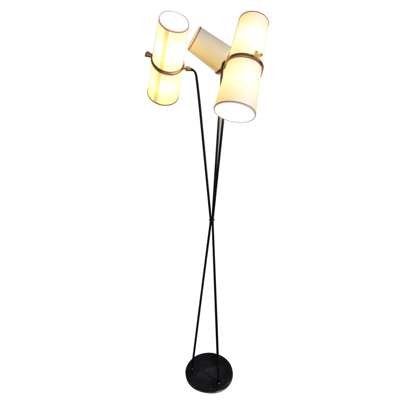 Vintage Lunel tripod floor lamp by Royal Lumière, 1955