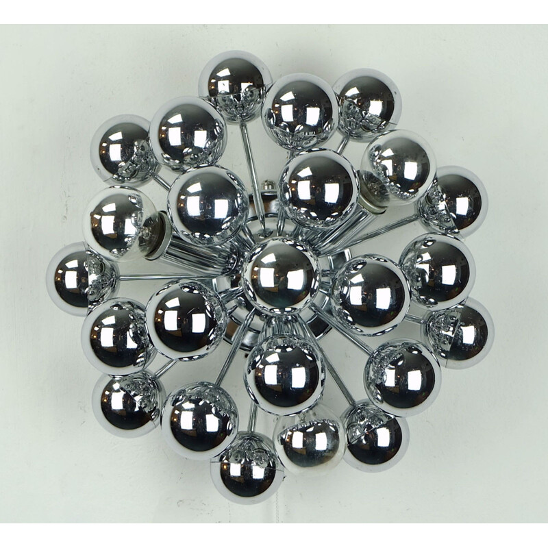 Chrome WALL LAMP sconce 4 lights and 20 chrome balls - 1960s