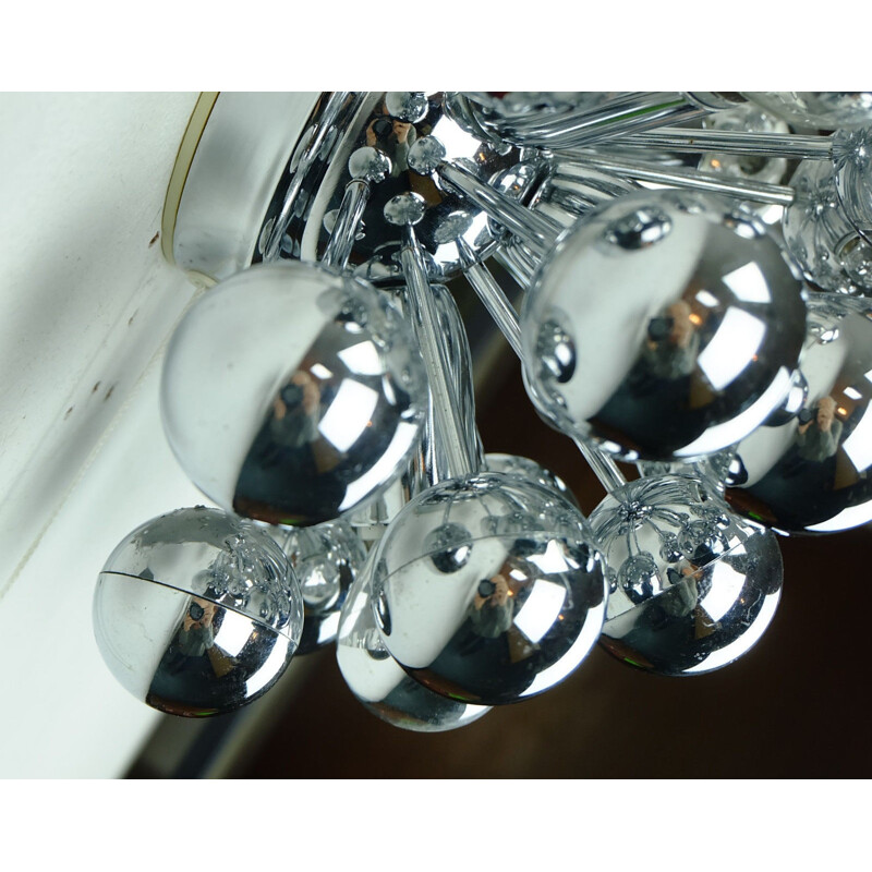 Chrome WALL LAMP sconce 4 lights and 20 chrome balls - 1960s