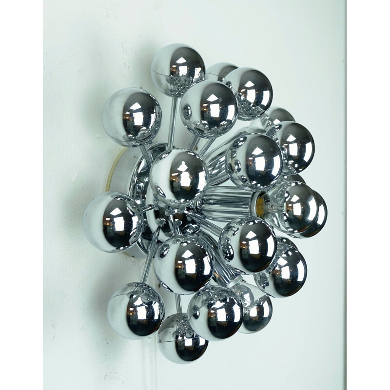 Chrome WALL LAMP sconce 4 lights and 20 chrome balls - 1960s