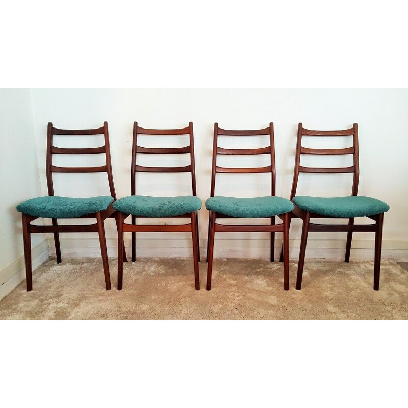 Set of 4 teak chairs by Carl Sasse - 1960s