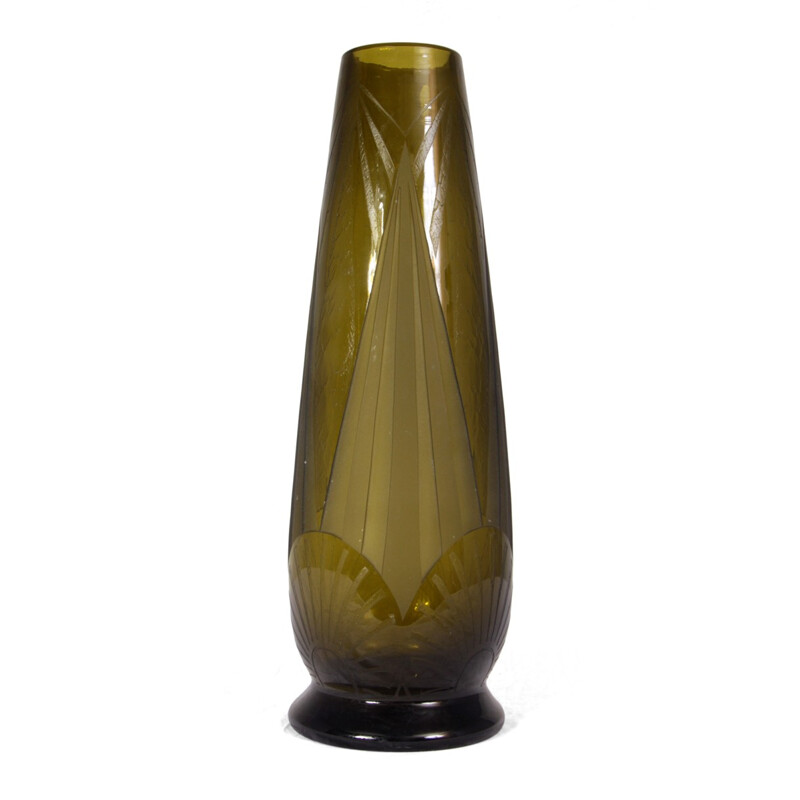 Vase vintage en verre par Legras - 1930
