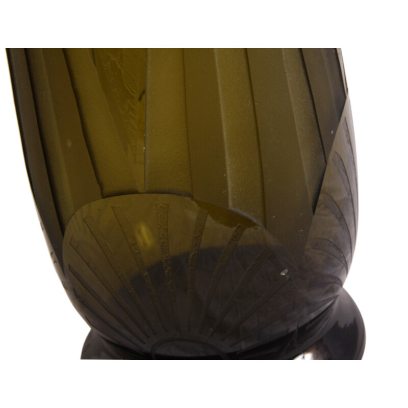 Vintage glass vase by Legras - 1930s