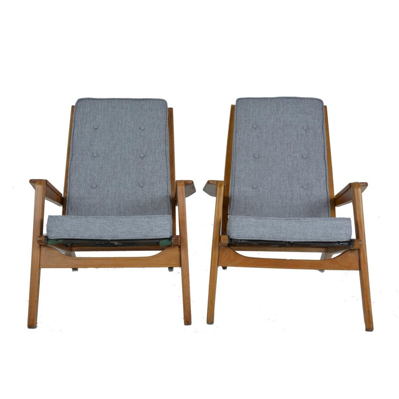 Pair of "FS 105" armchairs by Pierre Guariche for Airborne - 1950s