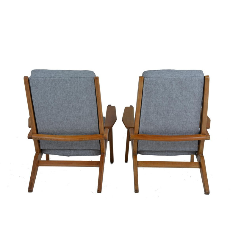 Pair of "FS 105" armchairs by Pierre Guariche for Airborne - 1950s