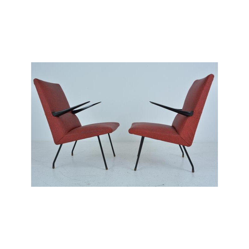Pair of armchairs by Pierre Guariche, Meurop edition - 1950s