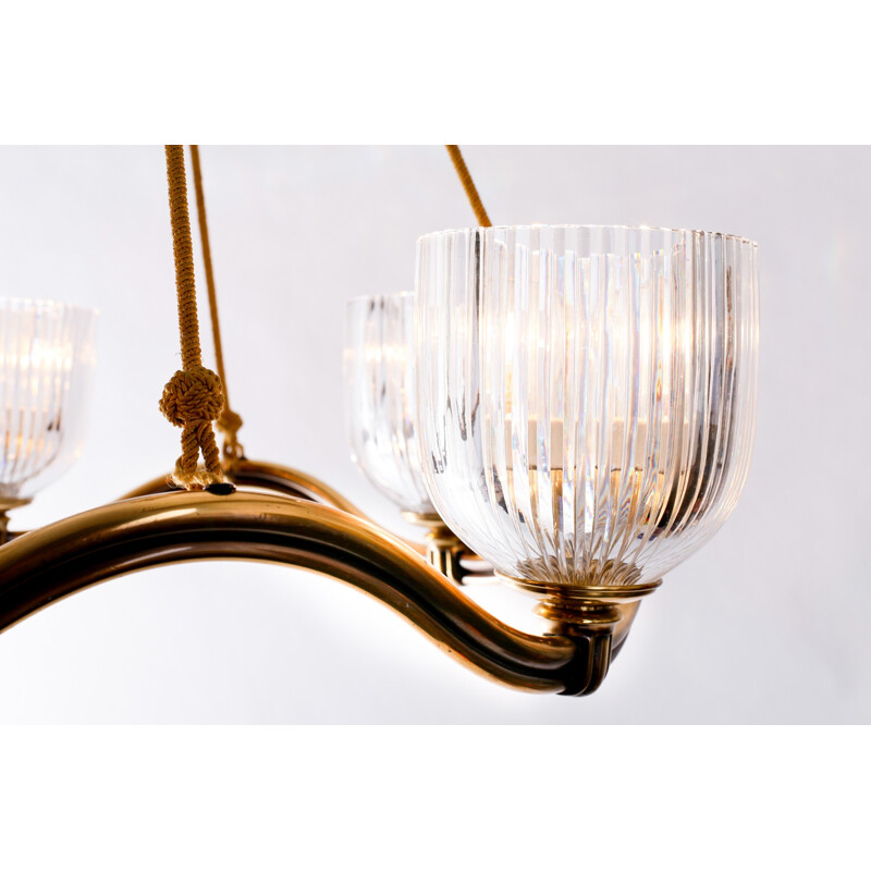 Vintage Five Arm Chandelier by Hugo Gorge for Bakalowits & Sohne - 1930s