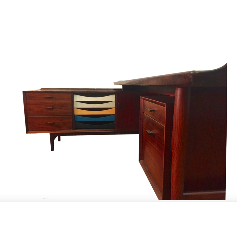 Rosewood Executive Desk by Arne Vodder - 1960s