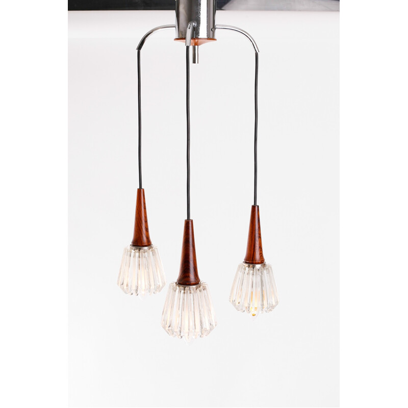 Pendant lamp with Rosewood Elements - 1970s
