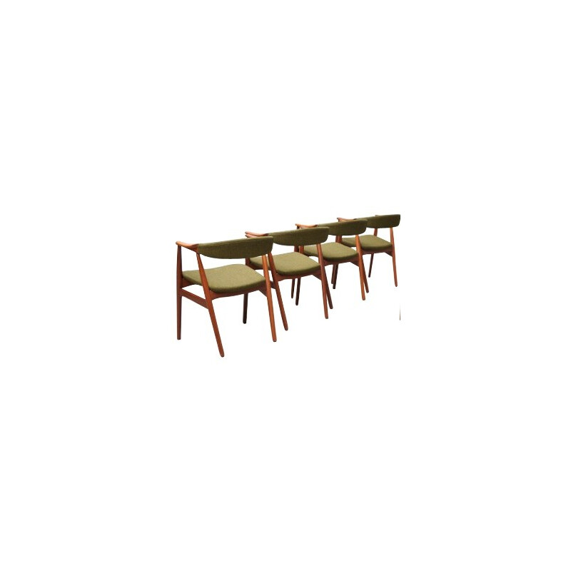 Set of 4 Scandinavian chairs, T HARLEV - 1960s