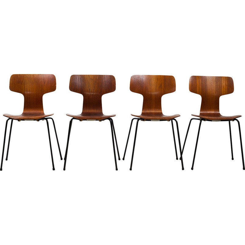 Suite de 4 chaises 3103 d'Arne Jacobsen - 1967