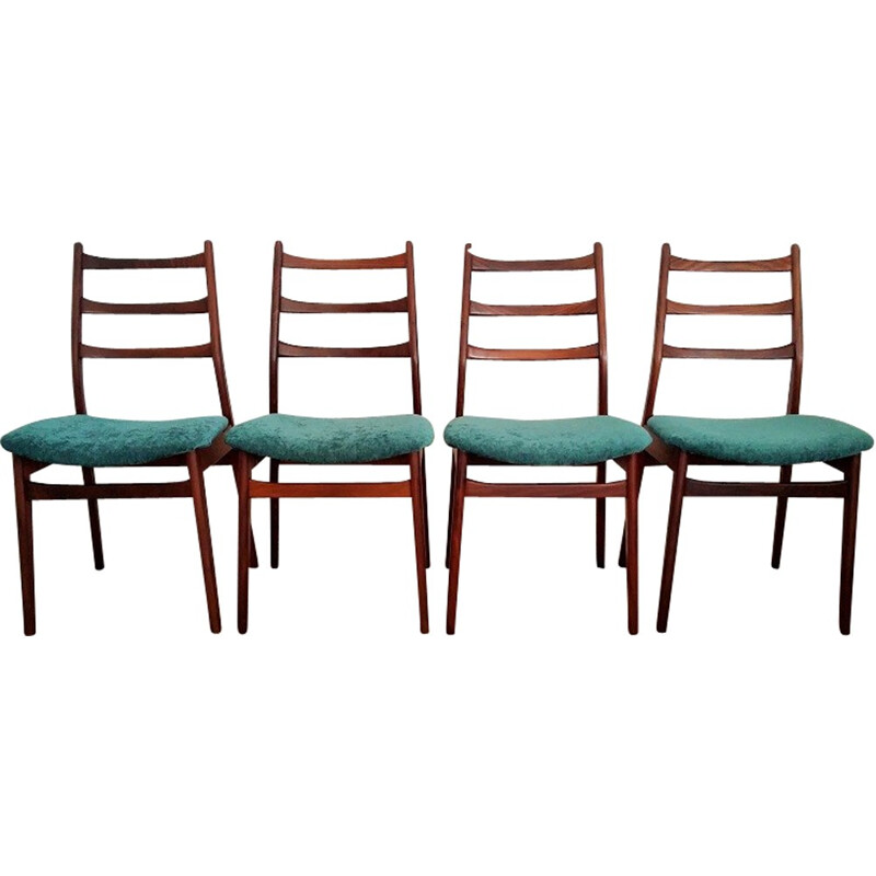 Suite de 4 chaises en teck de Carl Sasse - 1960