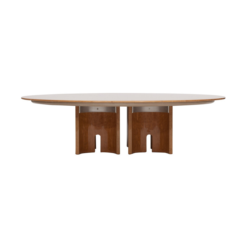 Table Basse Ronde en érable de Giovanni Offredi - 1980